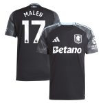 Aston Villa Shirts - aston villa adidas away shirt 2025-26 with malen 17 printing Collection of Official Fan Gear