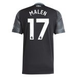 Aston Villa Shirts - aston villa adidas away shirt 2025-26 with malen 17 printing Collection of Official Fan Gear