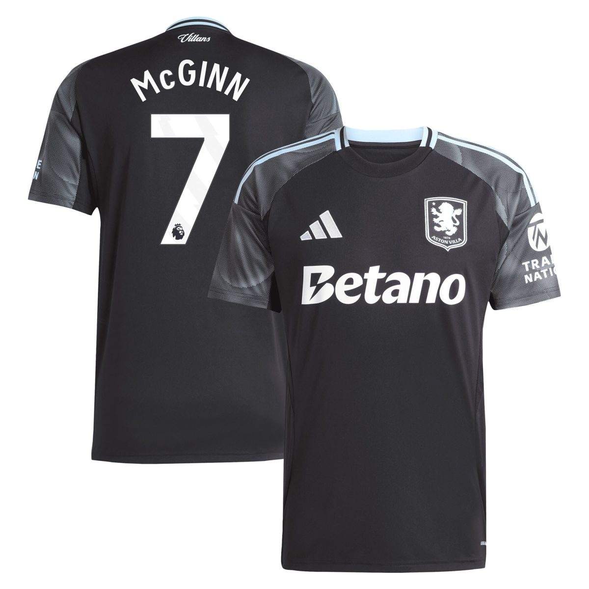 Aston Villa Shirts - aston villa adidas away shirt 2025-26 with mcginn 7 printing Collection of Official Fan Gear