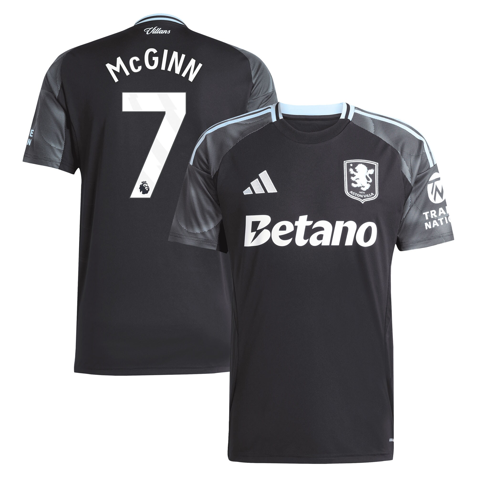 Aston Villa Shirts - aston villa adidas away shirt 2025-26 with mcginn 7 printing Collection of Official Fan Gear