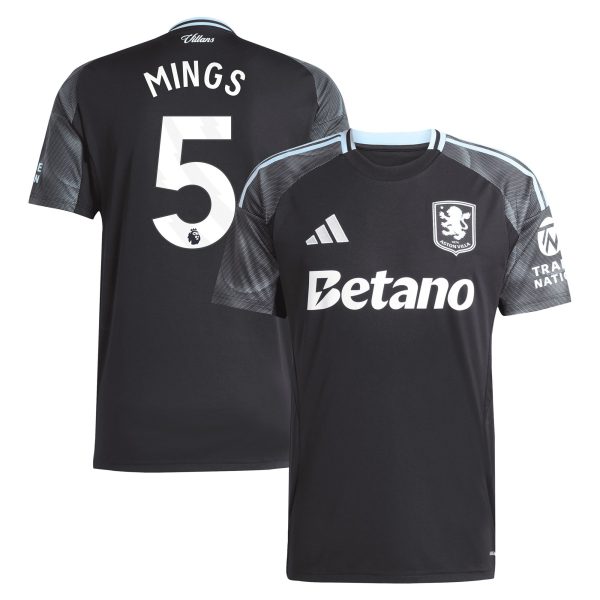 Aston Villa Shirts - aston villa adidas away shirt 2025-26 with mings 5 printing Collection of Official Fan Gear