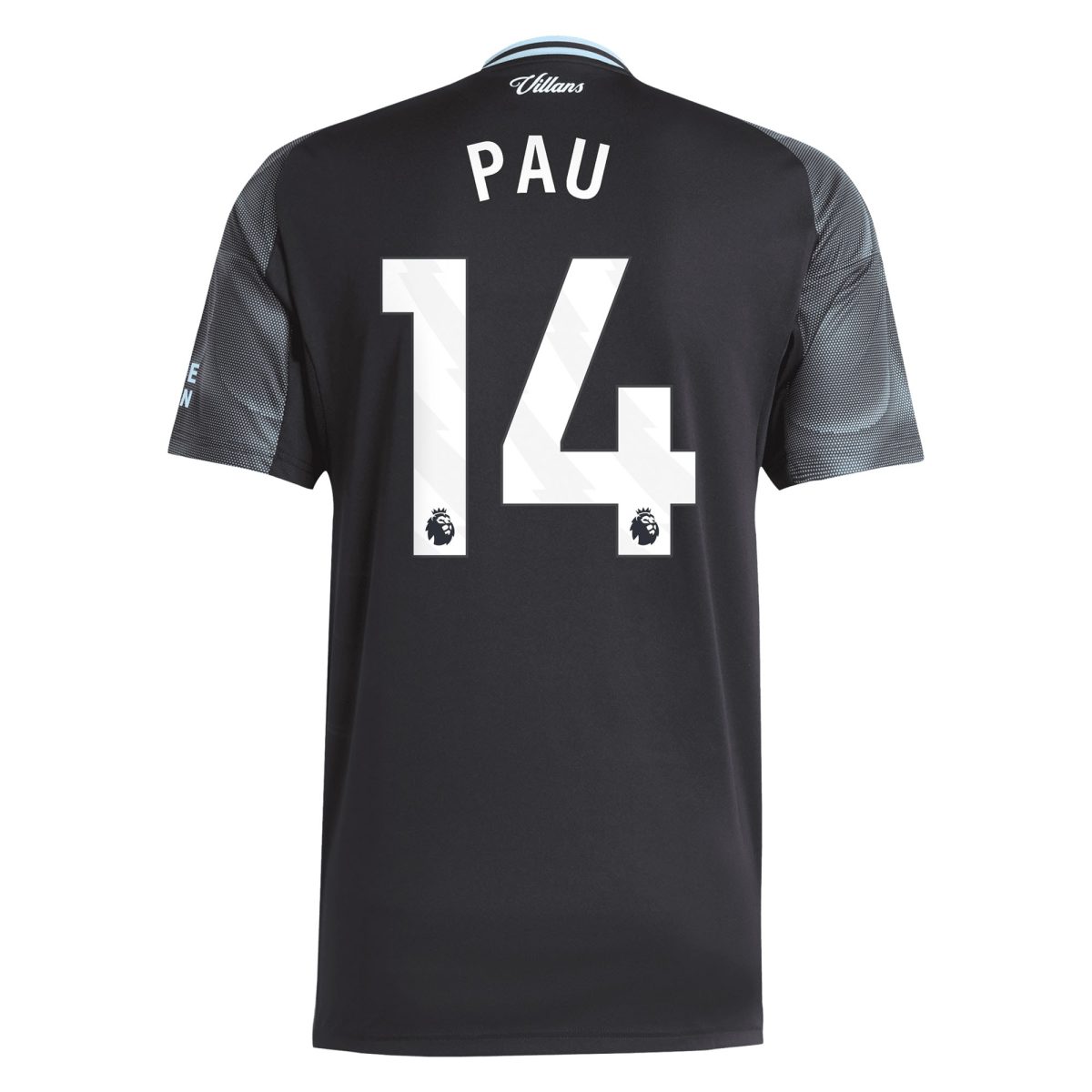 Aston Villa Shirts - aston villa adidas away shirt 2025-26 with pau 14 printing Collection of Official Fan Gear