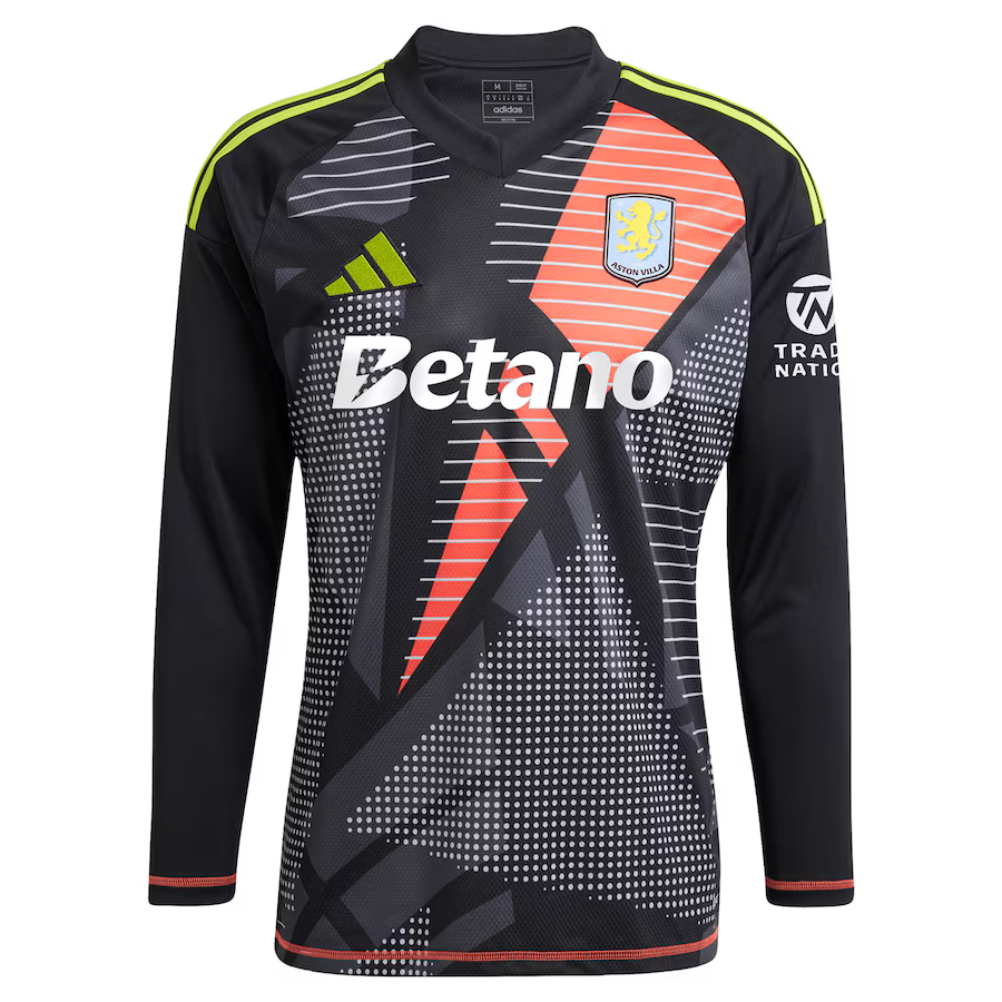 Aston Villa Shirts - aston villa adidas goalkeeper shirt 2024-25 – long sleeve – 201964001 with custom printing Collection of Official Fan Gear