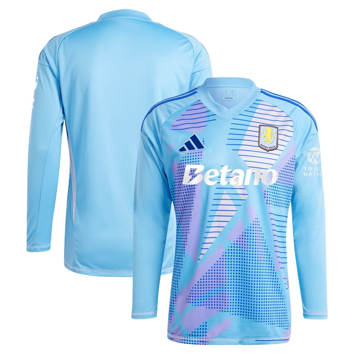 Aston Villa Shirts - aston villa adidas goalkeeper shirt 2024-25 – long sleeve – 201964005 with custom printing Collection of Official Fan Gear