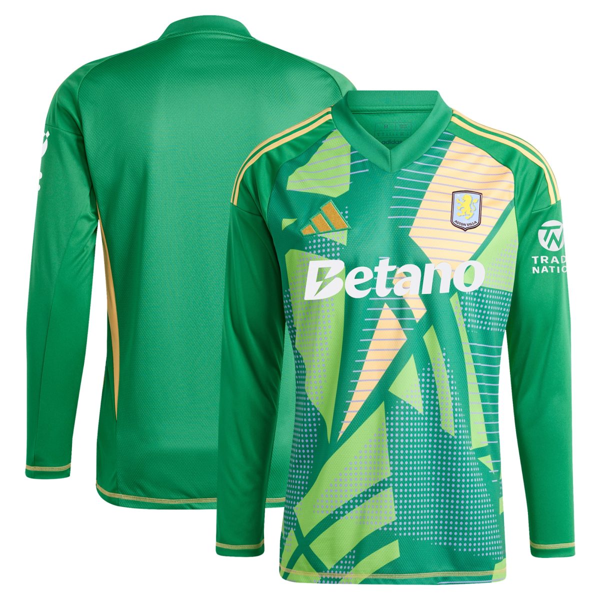 Aston Villa Shirts - aston villa adidas goalkeeper shirt 2024-25 – long sleeve – 201964009 with custom printing Collection of Official Fan Gear