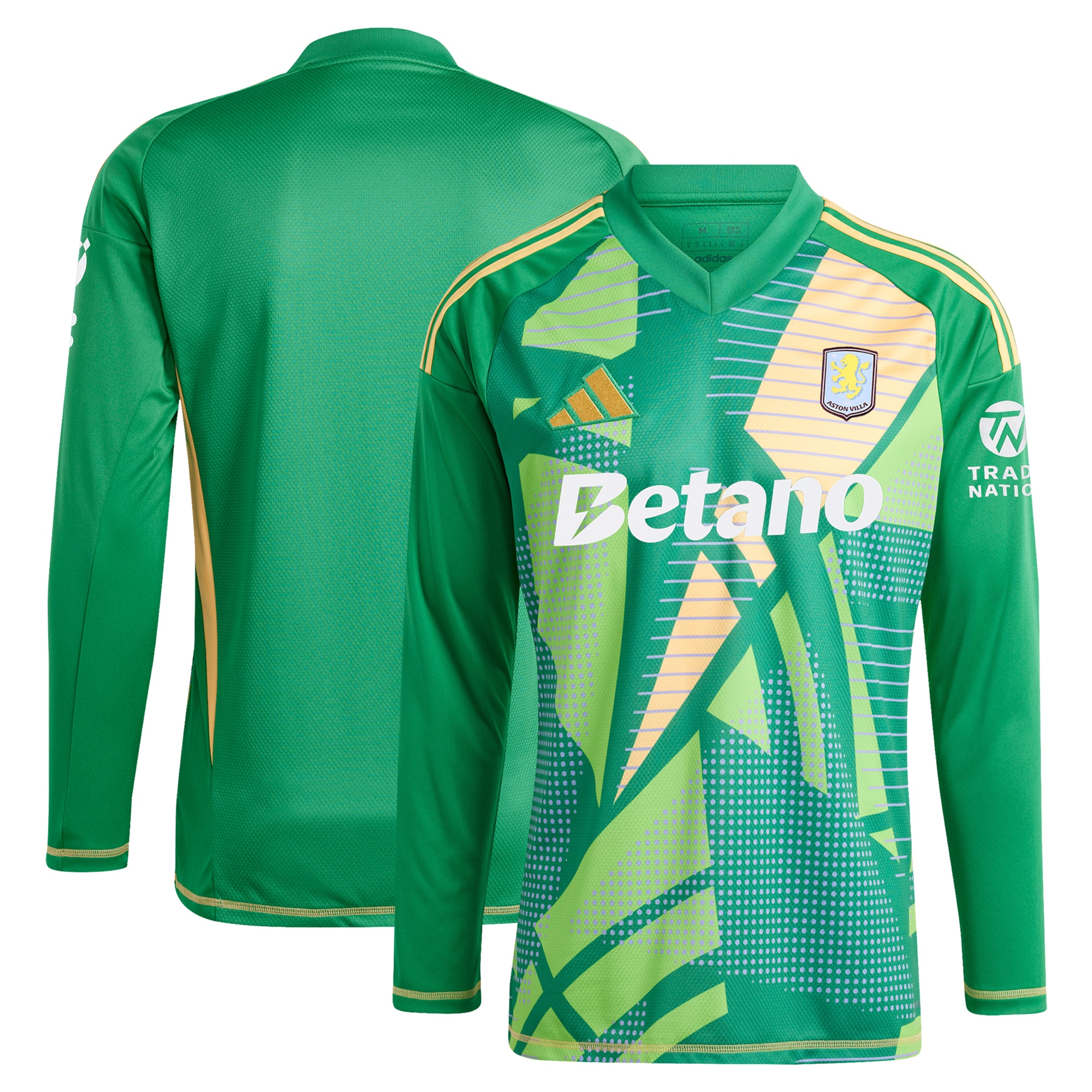 Aston Villa Shirts - aston villa adidas goalkeeper shirt 2024-25 – long sleeve – 201964009 with custom printing Collection of Official Fan Gear