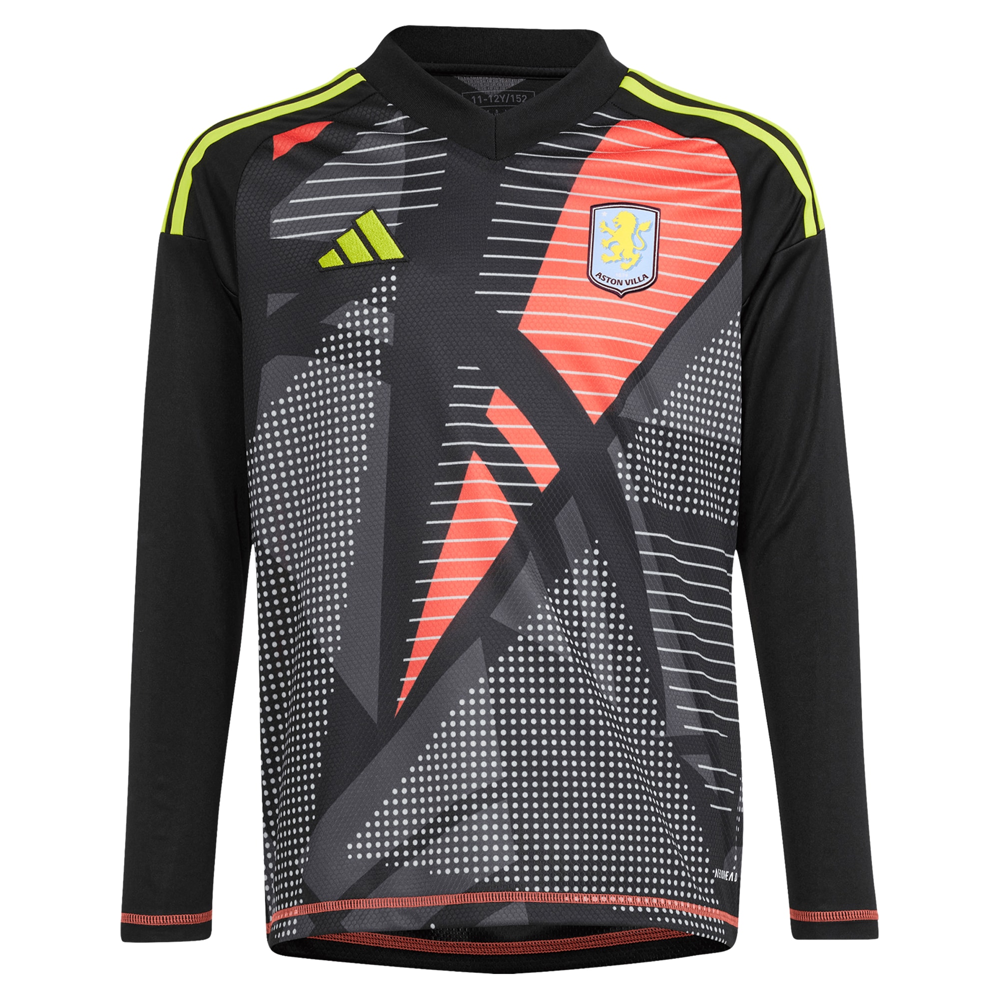 Aston Villa Shirts - aston villa adidas goalkeeper shirt 2024-25 – long sleeve – kids – 201964003 with custom printing Collection of Official Fan Gear