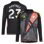 Aston Villa Shirts - aston villa adidas goalkeeper shirt 2024-25 – long sleeve – kids with martinez 23 printing – 202029325 Collection of Official Fan Gear