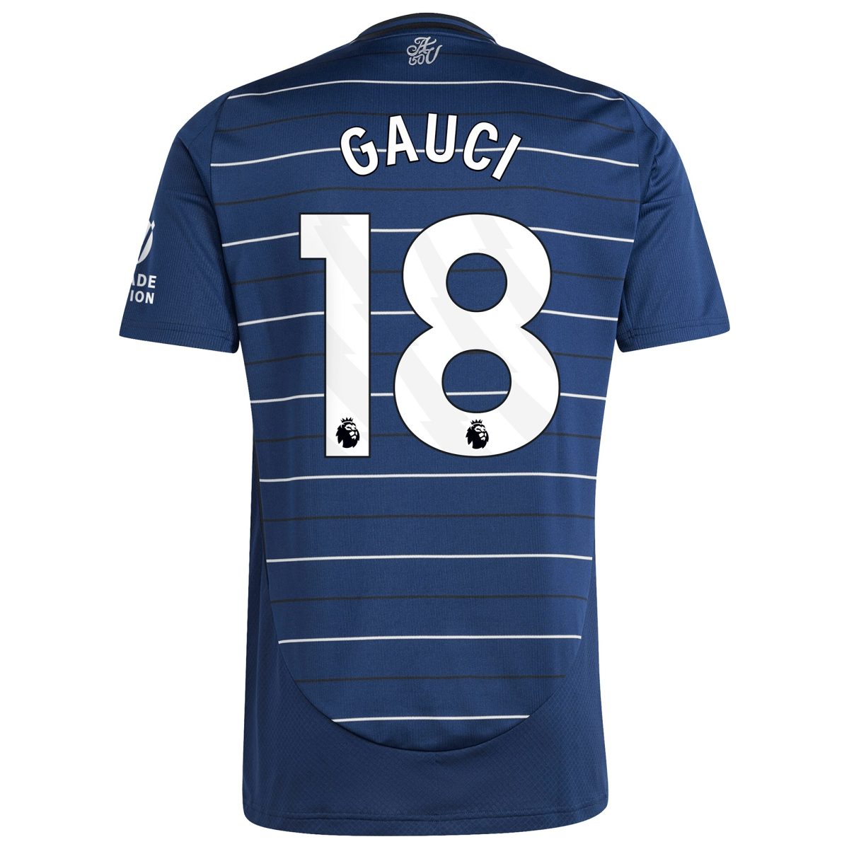 Aston Villa Shirts - aston villa adidas goalkeeper shirt 2024-25 – long sleeve with gauci 18 printing – 202030972 Collection of Official Fan Gear