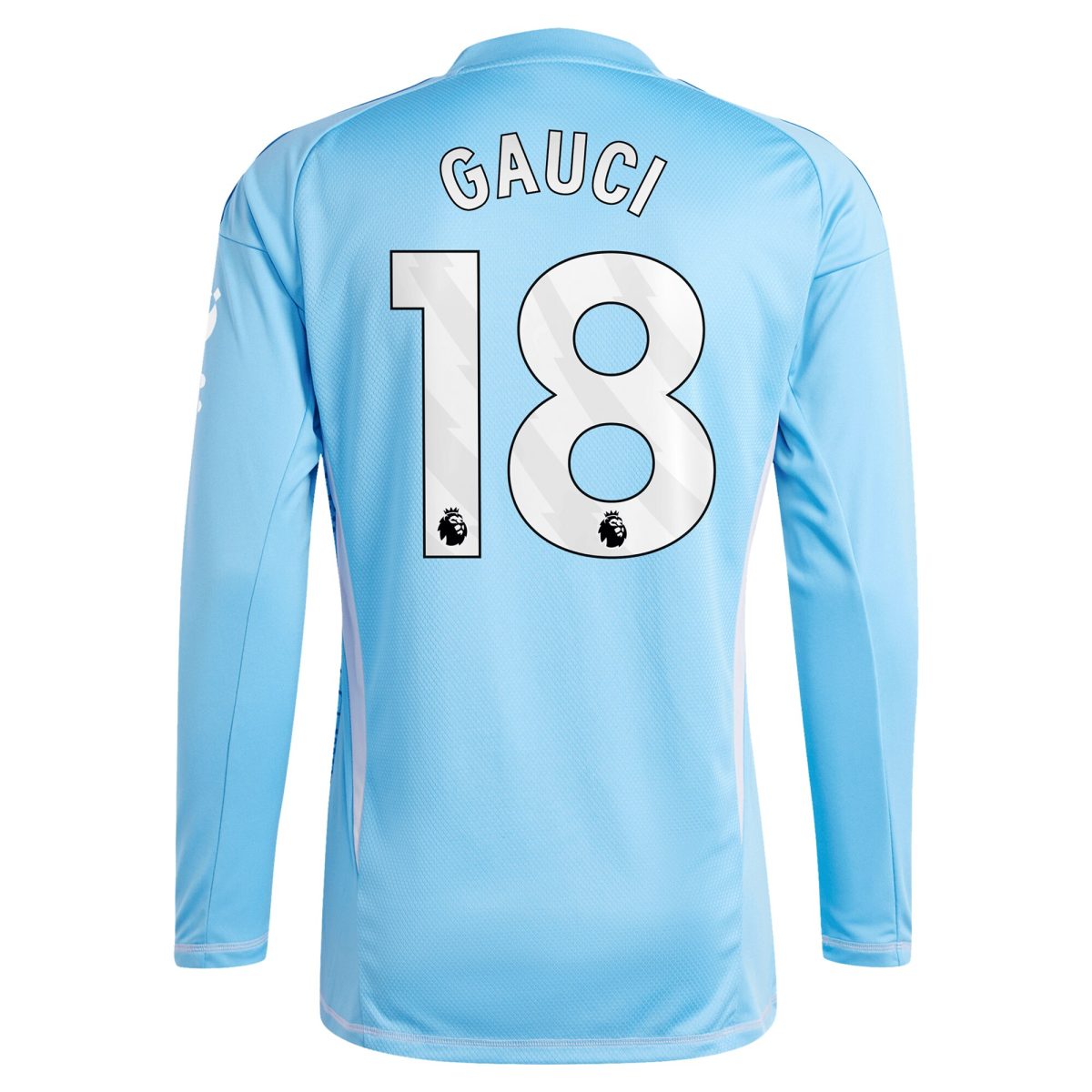 Aston Villa Shirts - aston villa adidas goalkeeper shirt 2024-25 – long sleeve with gauci 18 printing – 202030982 Collection of Official Fan Gear