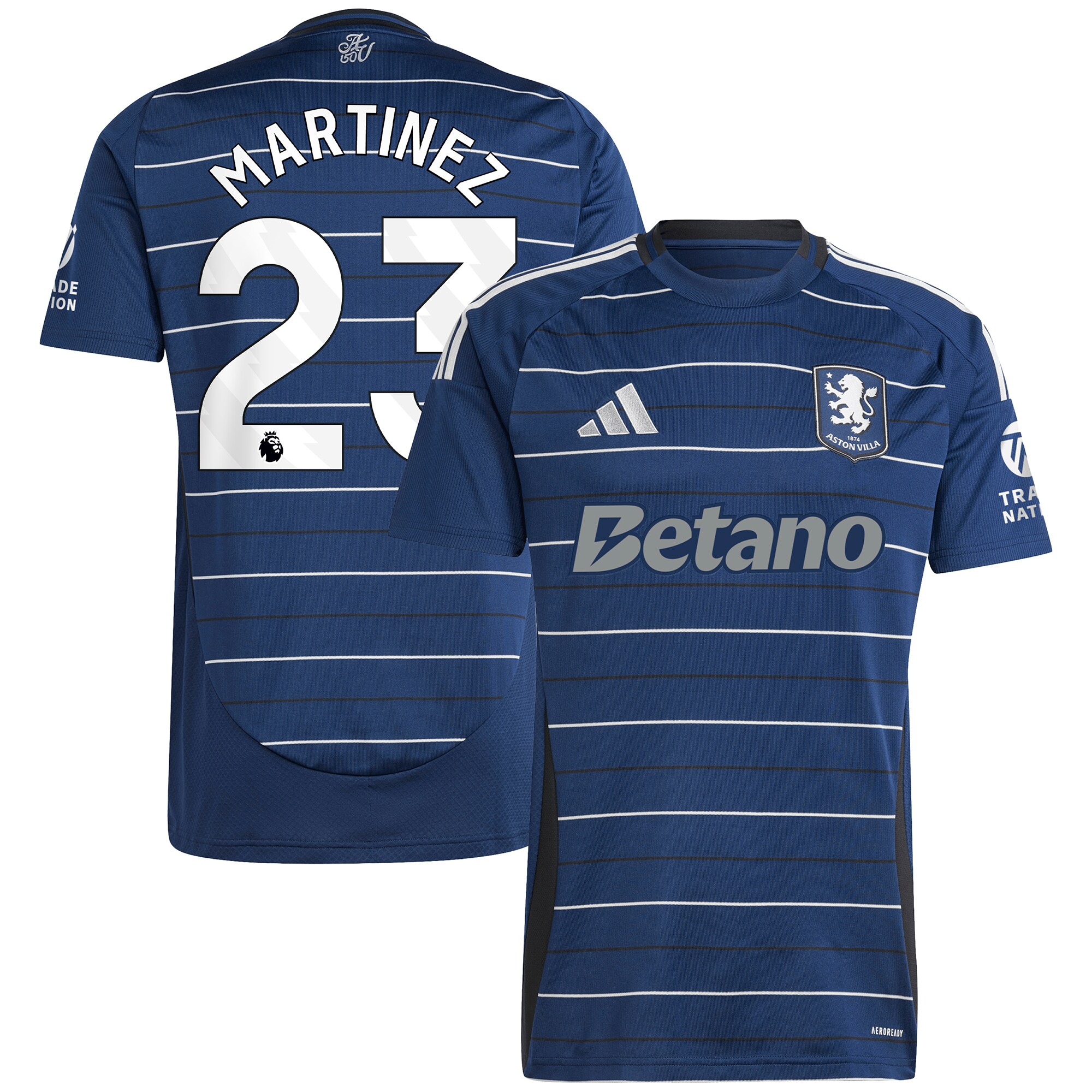 Aston Villa Shirts - aston villa adidas goalkeeper shirt 2024-25 – long sleeve with martinez 23 printing – 202030973 Collection of Official Fan Gear