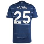 Aston Villa Shirts - aston villa adidas goalkeeper shirt 2024-25 – long sleeve with olsen 25 printing – 202030975 Collection of Official Fan Gear