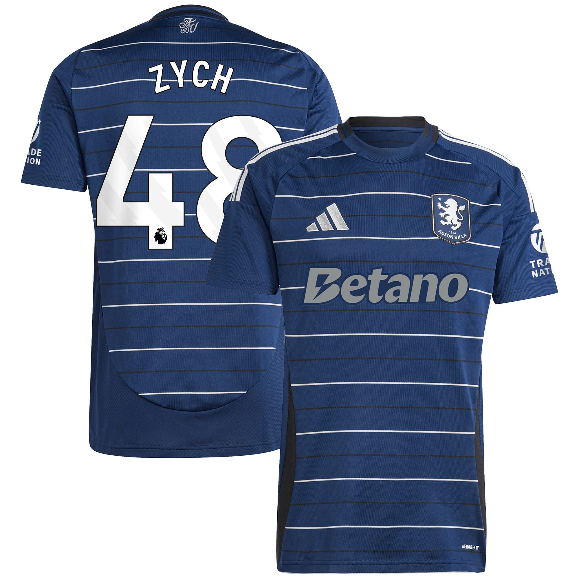 Aston Villa Shirts - aston villa adidas goalkeeper shirt 2024-25 – long sleeve with zych 48 printing – 202153093 Collection of Official Fan Gear