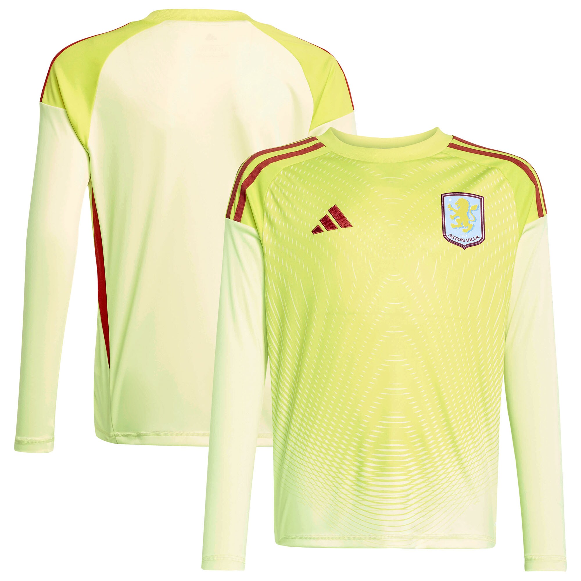 Aston Villa Shirts - aston villa adidas goalkeeper shirt 2025-26 – long sleeve – kids with custom printing Collection of Official Fan Gear