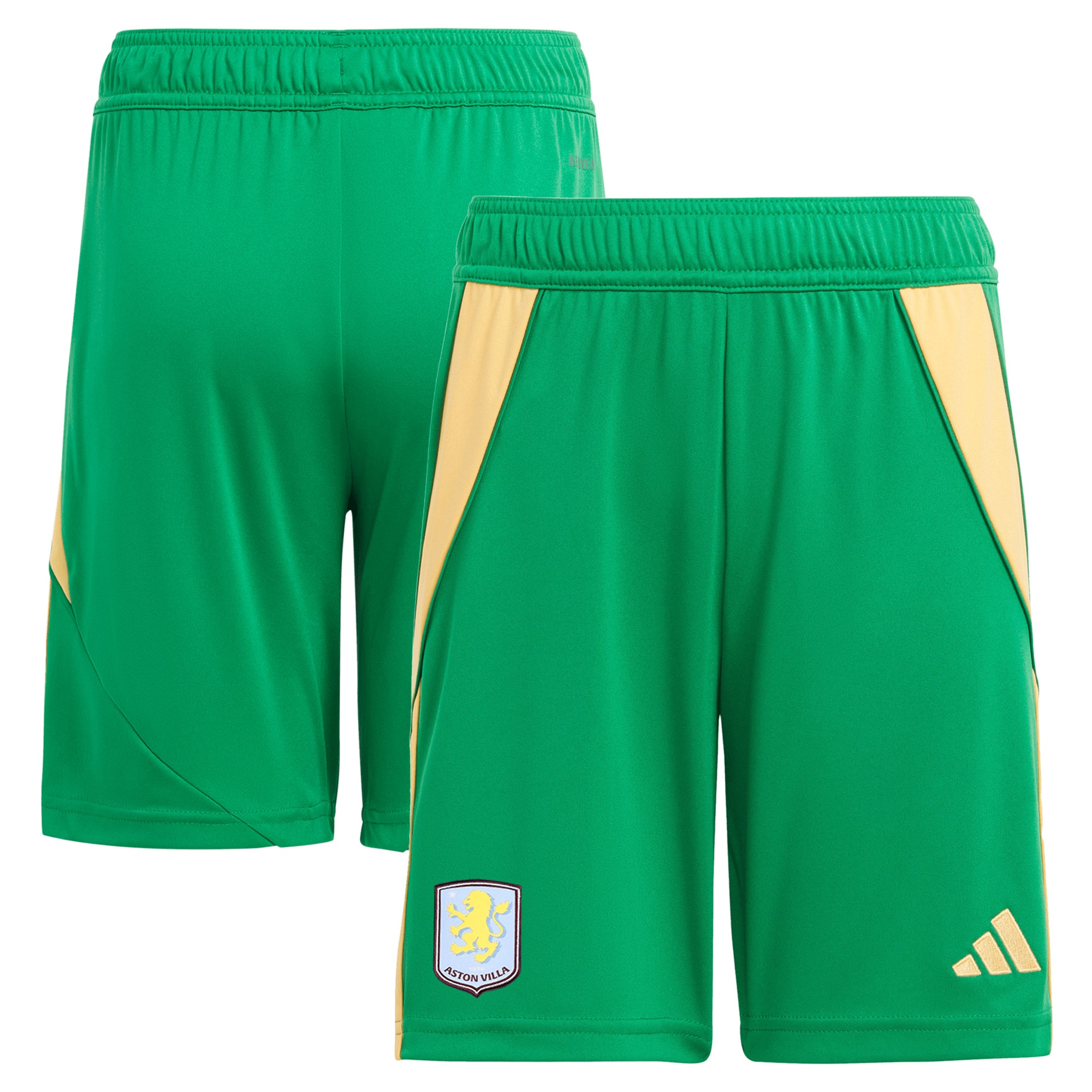 Aston Villa Shirts - aston villa adidas goalkeeper shorts 2024-25 – kids – 201964012 with custom printing Collection of Official Fan Gear