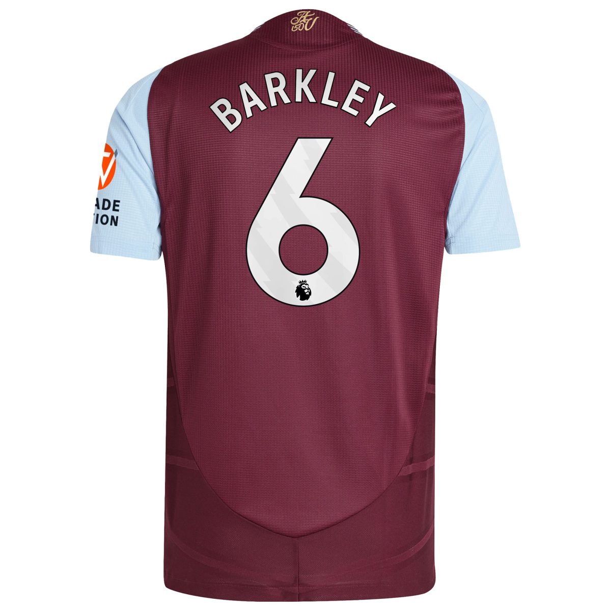 Aston Villa Shirts - aston villa adidas home authentic shirt 2024-25 with barkley 6 printing Collection of Official Fan Gear