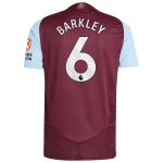 Aston Villa Shirts - aston villa adidas home authentic shirt 2024-25 with barkley 6 printing Collection of Official Fan Gear