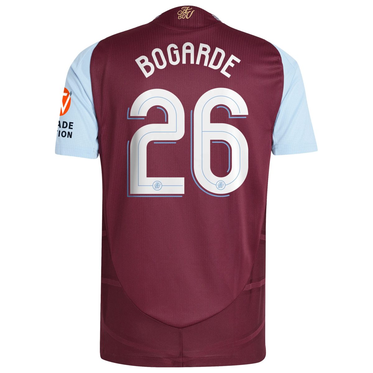 Aston Villa Shirts - aston villa adidas home authentic shirt 2024-25 with bogarde 26 cup printing Collection of Official Fan Gear
