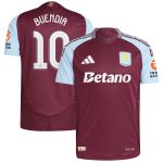 Aston Villa Shirts - aston villa adidas home authentic shirt 2024-25 with buendia 10 cup printing Collection of Official Fan Gear