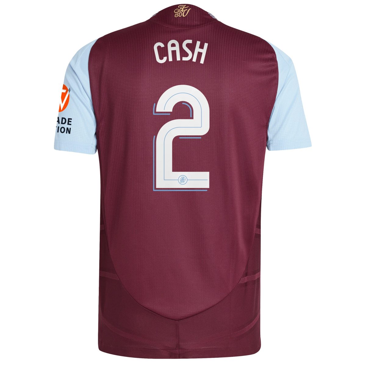 Aston Villa Shirts - aston villa adidas home authentic shirt 2024-25 with cash 2 cup printing Collection of Official Fan Gear