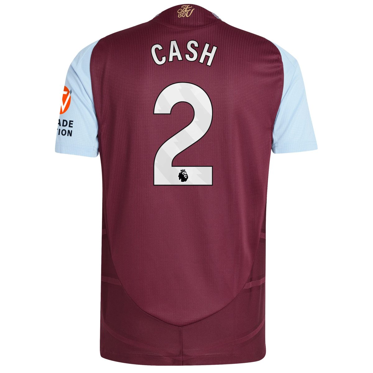 Aston Villa Shirts - aston villa adidas home authentic shirt 2024-25 with cash 2 printing Collection of Official Fan Gear