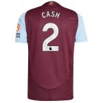 Aston Villa Shirts - aston villa adidas home authentic shirt 2024-25 with cash 2 printing Collection of Official Fan Gear