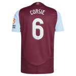 Aston Villa Shirts - aston villa adidas home authentic shirt 2024-25 with corsie 6 cup printing Collection of Official Fan Gear