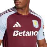 Aston Villa Shirts - aston villa adidas home authentic shirt 2024-25 with custom printing Collection of Official Fan Gear
