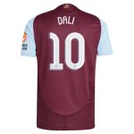 Aston Villa Shirts - aston villa adidas home authentic shirt 2024-25 with dali 10 cup printing Collection of Official Fan Gear