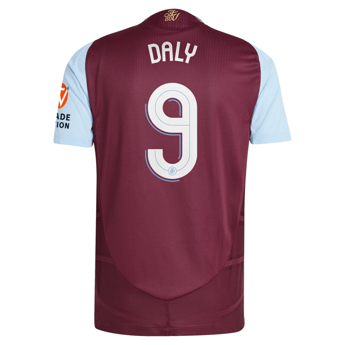 Aston Villa Shirts - aston villa adidas home authentic shirt 2024-25 with daly 9 cup printing Collection of Official Fan Gear