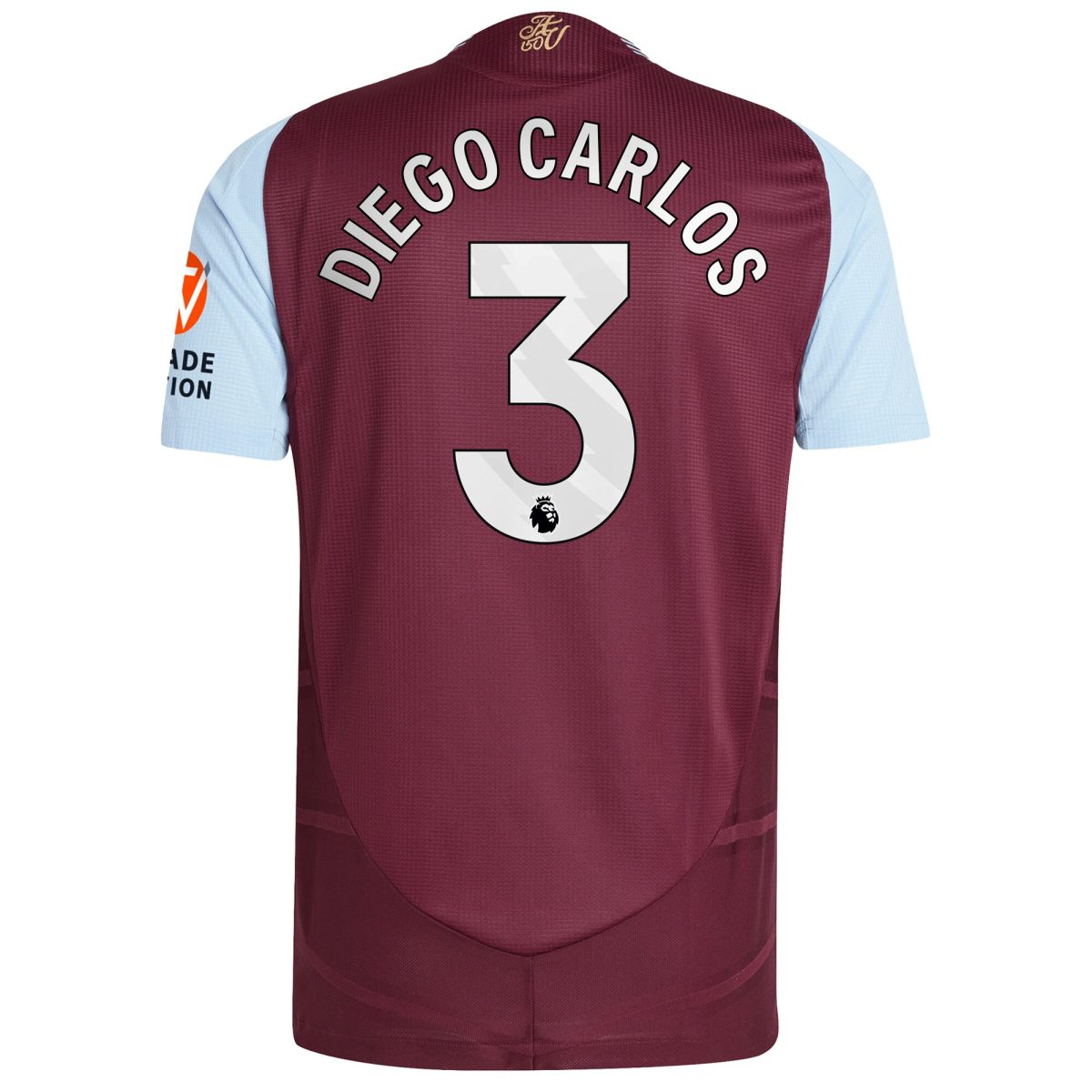 Aston Villa Shirts - aston villa adidas home authentic shirt 2024-25 with diego carlos 3 printing Collection of Official Fan Gear