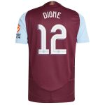 Aston Villa Shirts - aston villa adidas home authentic shirt 2024-25 with digne 12 cup printing Collection of Official Fan Gear