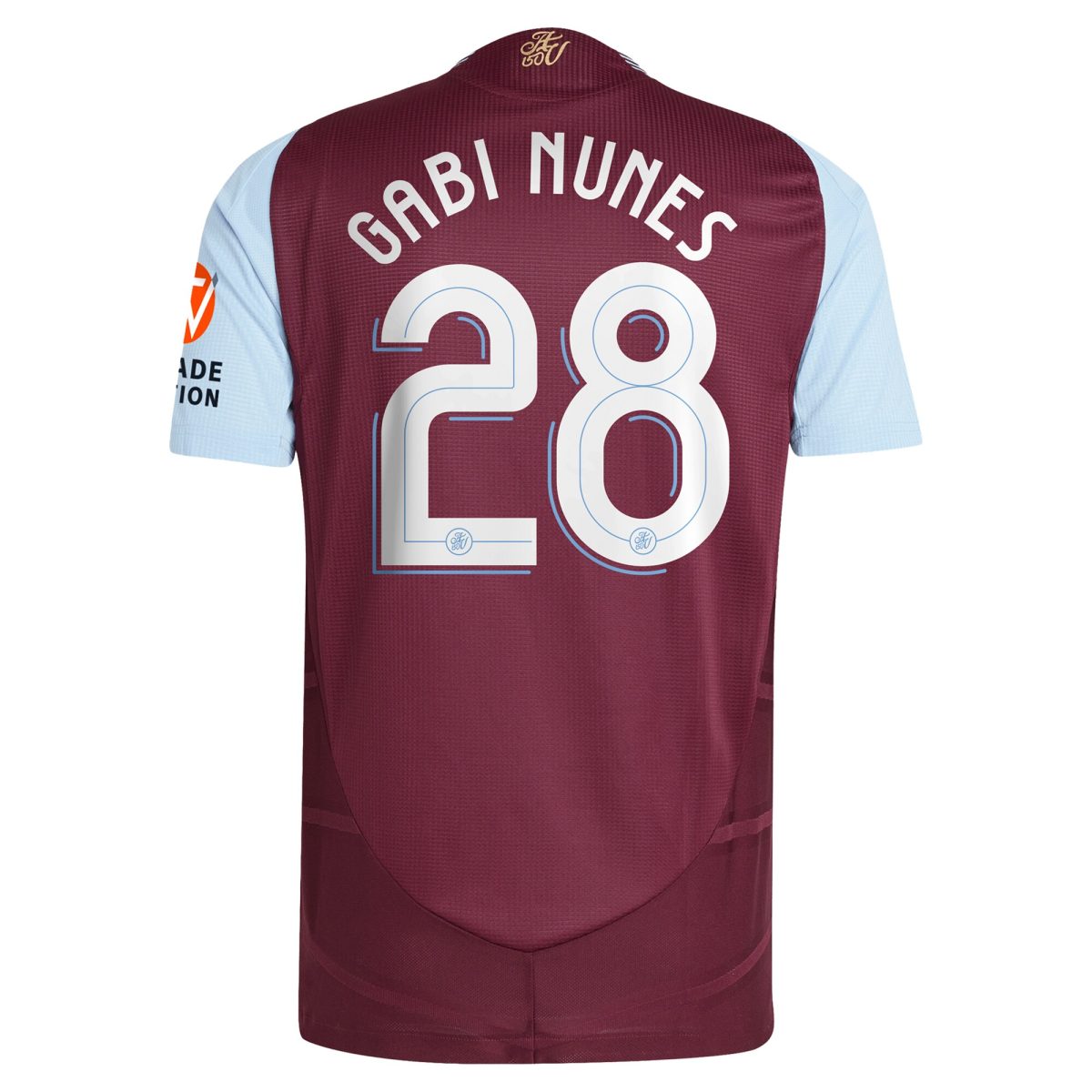 Aston Villa Shirts - aston villa adidas home authentic shirt 2024-25 with gabi nunes 28 cup printing Collection of Official Fan Gear