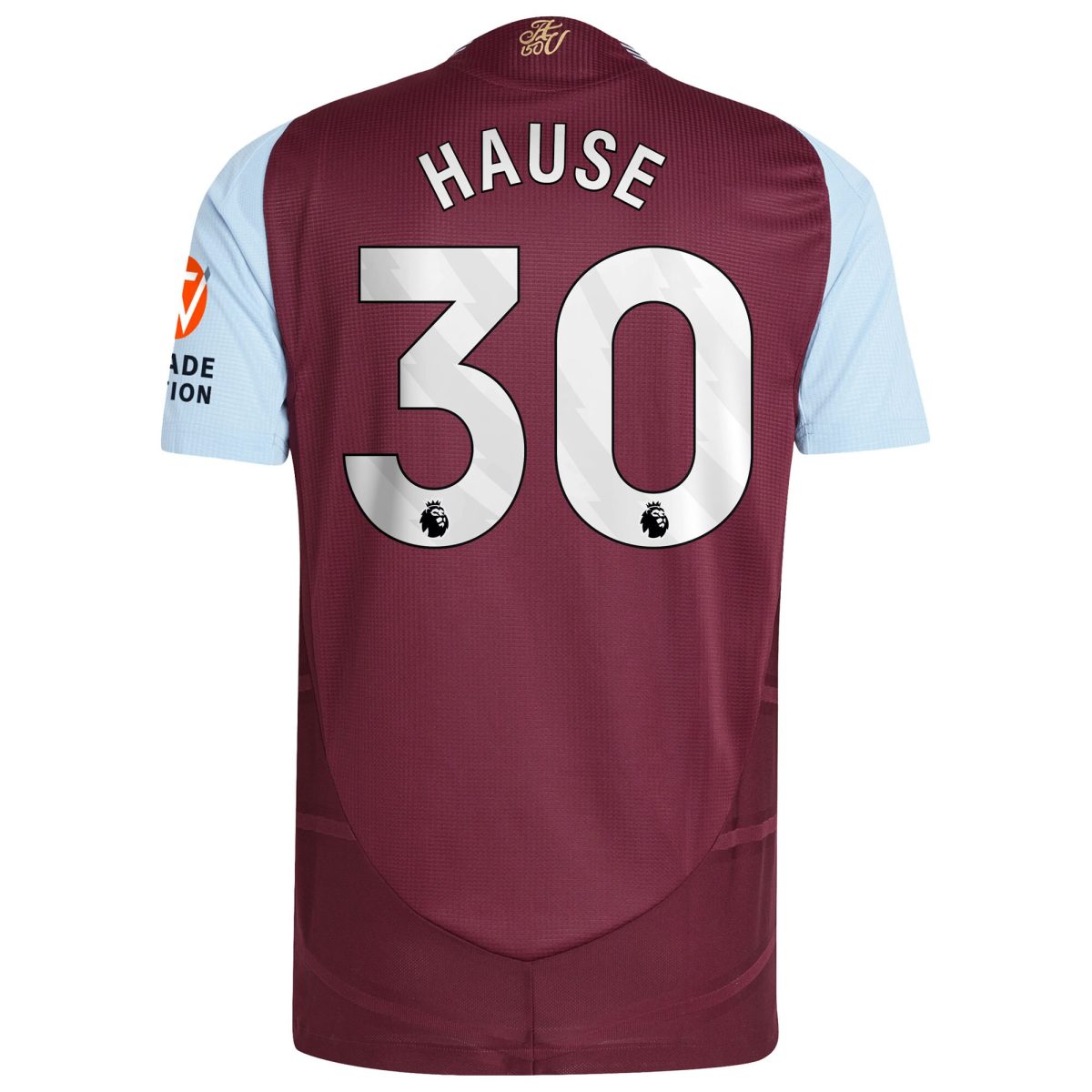 Aston Villa Shirts - aston villa adidas home authentic shirt 2024-25 with hause 30 printing Collection of Official Fan Gear