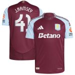 Aston Villa Shirts - aston villa adidas home authentic shirt 2024-25 with j. ramsey 41 cup printing Collection of Official Fan Gear