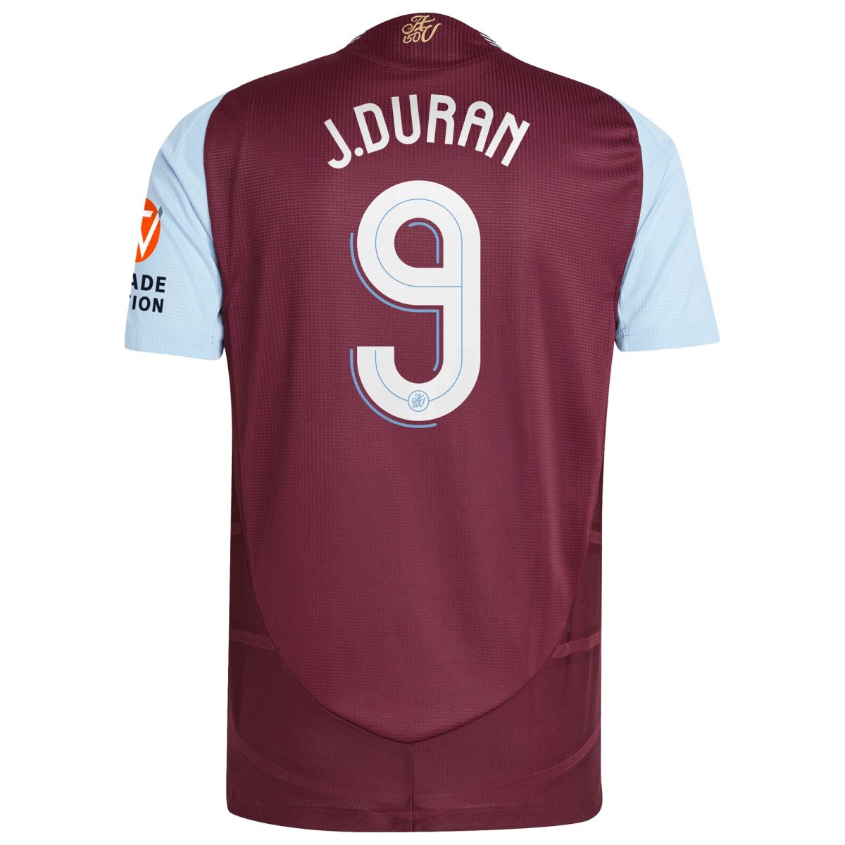 Aston Villa Shirts - aston villa adidas home authentic shirt 2024-25 with j.duran 9 cup printing Collection of Official Fan Gear