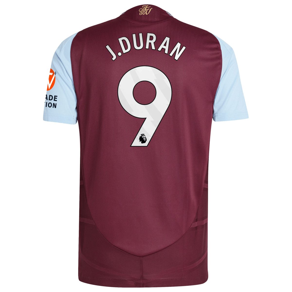 Aston Villa Shirts - aston villa adidas home authentic shirt 2024-25 with j.duran 9 printing Collection of Official Fan Gear