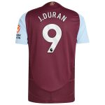 Aston Villa Shirts - aston villa adidas home authentic shirt 2024-25 with j.duran 9 printing Collection of Official Fan Gear