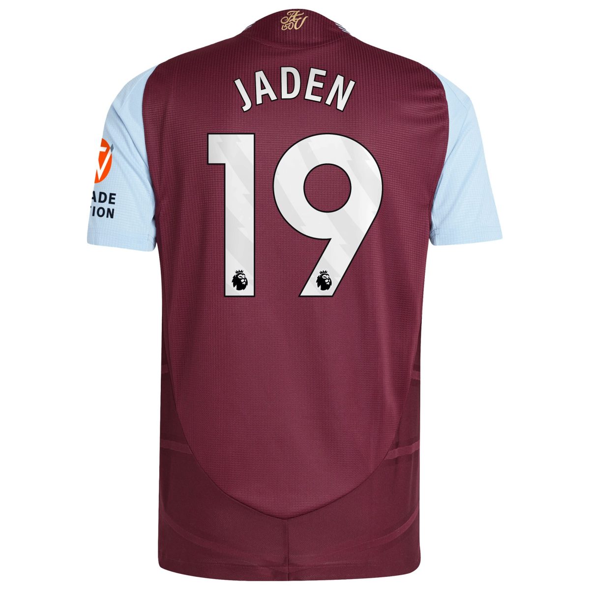 Aston Villa Shirts - aston villa adidas home authentic shirt 2024-25 with jaden 19 printing Collection of Official Fan Gear