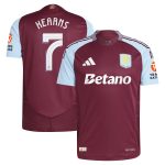 Aston Villa Shirts - aston villa adidas home authentic shirt 2024-25 with kearns 7 cup printing Collection of Official Fan Gear