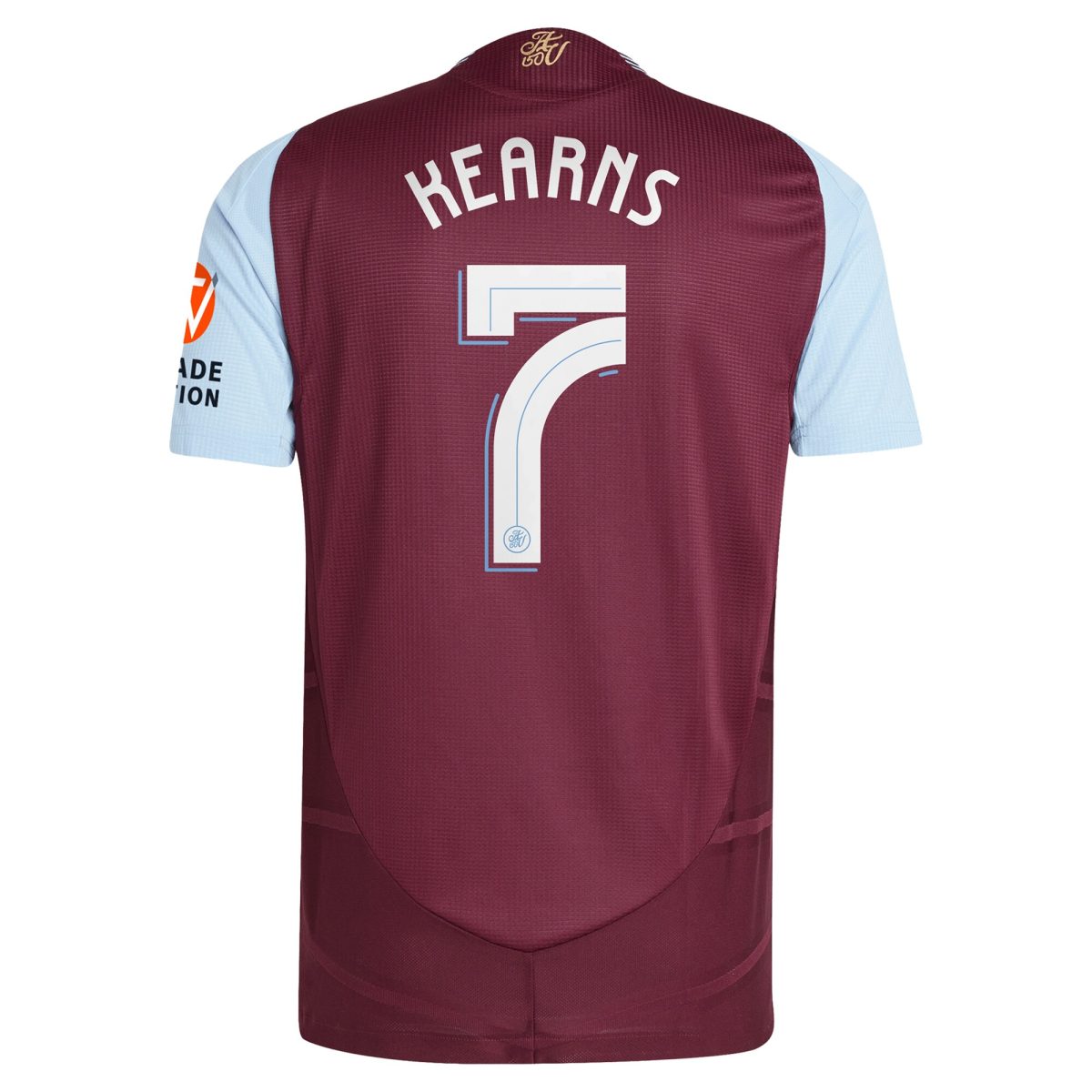 Aston Villa Shirts - aston villa adidas home authentic shirt 2024-25 with kearns 7 cup printing Collection of Official Fan Gear