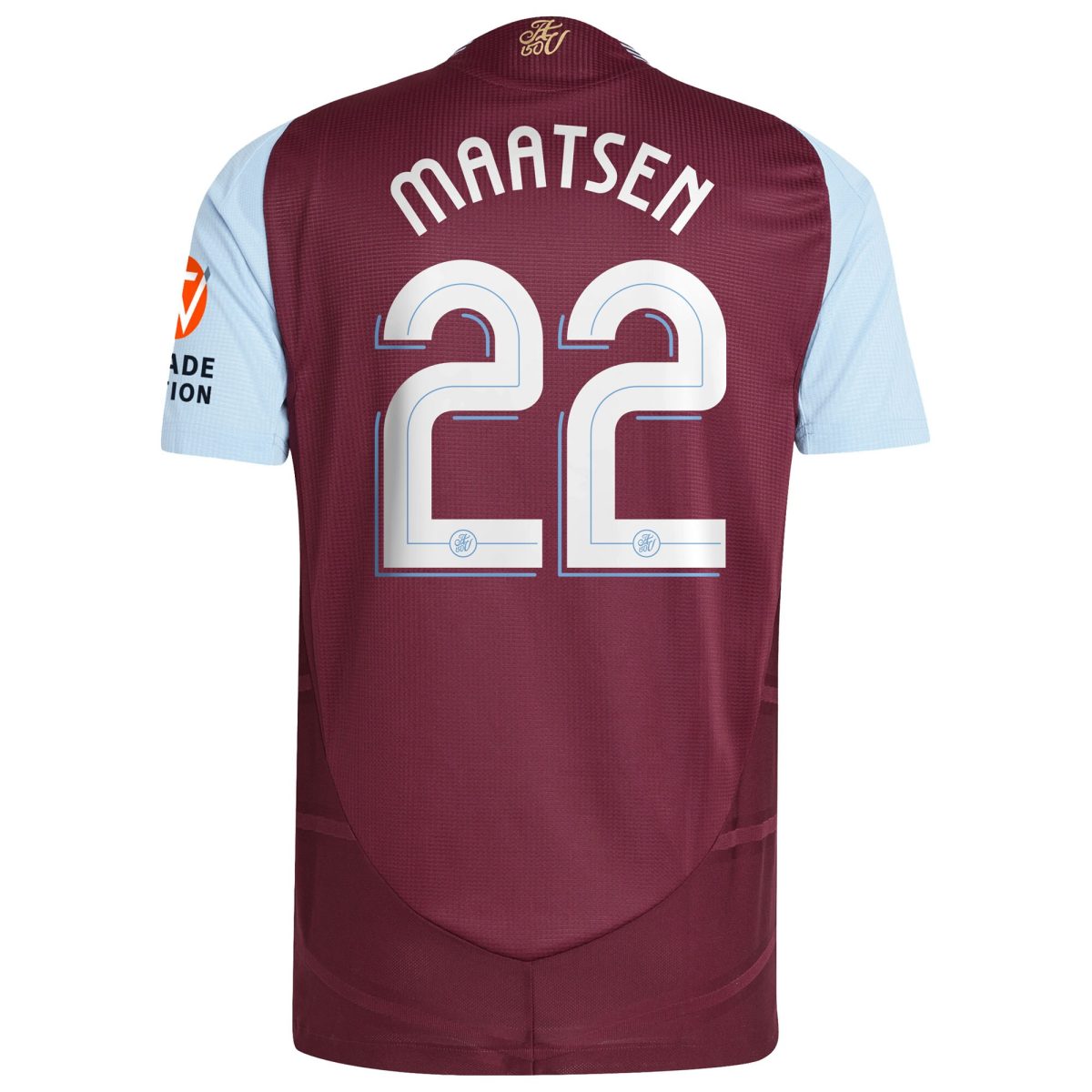 Aston Villa Shirts - aston villa adidas home authentic shirt 2024-25 with maatsen 22 cup printing Collection of Official Fan Gear