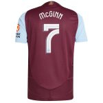Aston Villa Shirts - aston villa adidas home authentic shirt 2024-25 with mcginn 7 cup printing Collection of Official Fan Gear