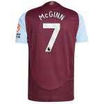 Aston Villa Shirts - aston villa adidas home authentic shirt 2024-25 with mcginn 7 printing Collection of Official Fan Gear