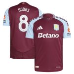 Aston Villa Shirts - aston villa adidas home authentic shirt 2024-25 with nobbs 8 cup printing Collection of Official Fan Gear