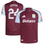 Aston Villa Shirts - aston villa adidas home authentic shirt 2024-25 with onana 24 cup printing Collection of Official Fan Gear