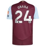 Aston Villa Shirts - aston villa adidas home authentic shirt 2024-25 with onana 24 printing Collection of Official Fan Gear