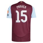 Aston Villa Shirts - aston villa adidas home authentic shirt 2024-25 with parker 15 cup printing Collection of Official Fan Gear