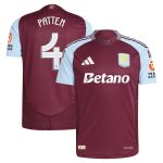 Aston Villa Shirts - aston villa adidas home authentic shirt 2024-25 with patten 4 cup printing Collection of Official Fan Gear