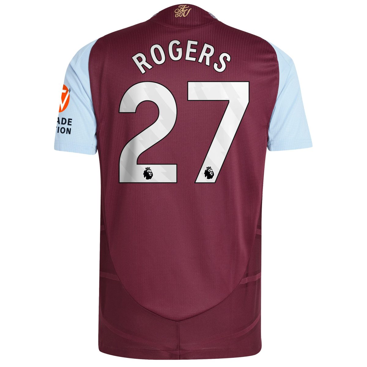 Aston Villa Shirts - aston villa adidas home authentic shirt 2024-25 with rogers 27 printing Collection of Official Fan Gear